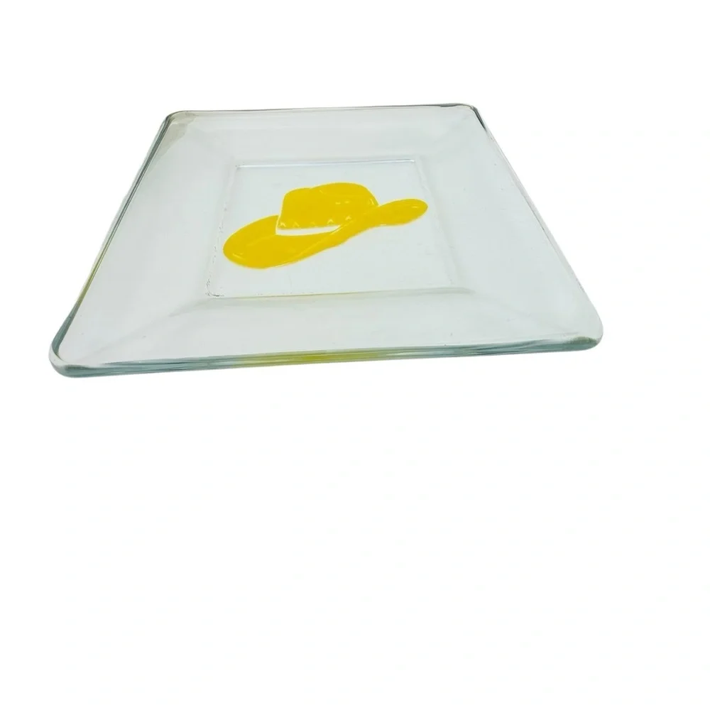 Yellow Western Themed Glass Dinnerware Set